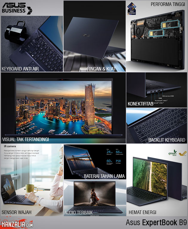 Laptop bisnis terbaik Asus ExpertBook B9